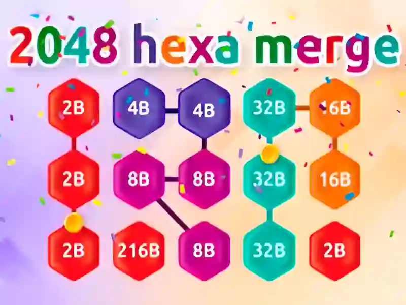 Leikur 2048 Hex Chain Merge á netinu