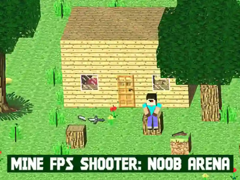 Leikur Mine FPS Shooter: Noob Arena á netinu