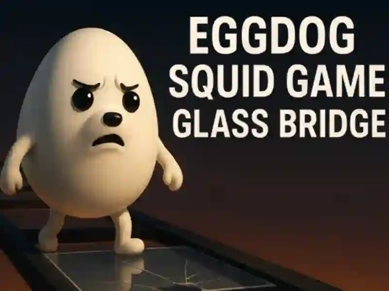 Leikur Eggdog Squid Game Glass Bridge á netinu