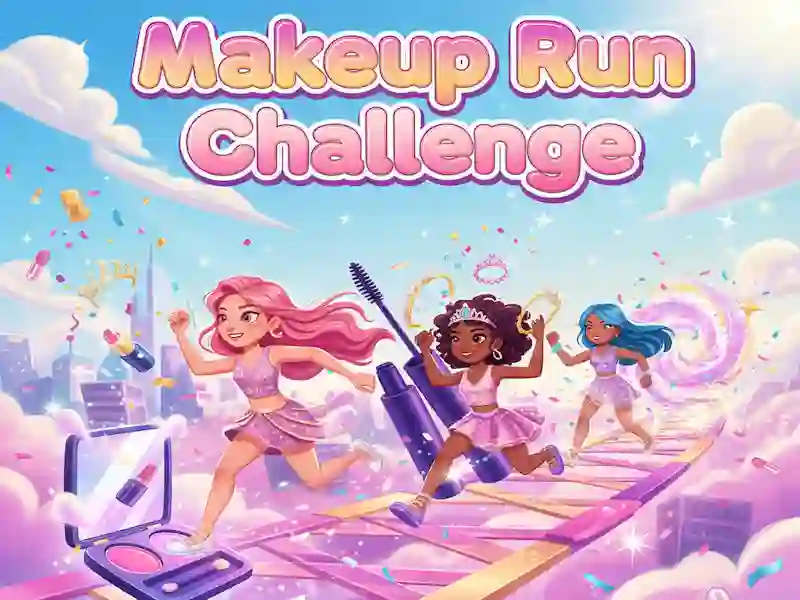 Leikur Makeup Run Challenge á netinu