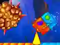 Leikur Eldur og Vatn: Geometry Dash á netinu