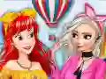 Leikur Fashion prinsessur og balloon hátíð á netinu Leikur Fashion prinsessur og balloon hátíð á netinu