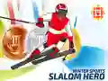 Leikur Vetraríþróttir: Slalom hetja á netinu Leikur Vetraríþróttir: Slalom hetja á netinu