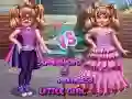 Leikur Lítill Stelpa Ofurhetja vs Prinsessa á netinu Leikur Lítill Stelpa Ofurhetja vs Prinsessa á netinu