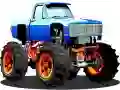 Leikur Mjöðvapúsl Monster Truck á netinu Leikur Mjöðvapúsl Monster Truck á netinu