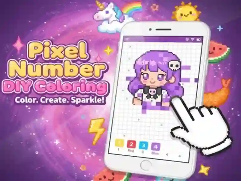 Leikur Pixel Number DIY litarefni á netinu
