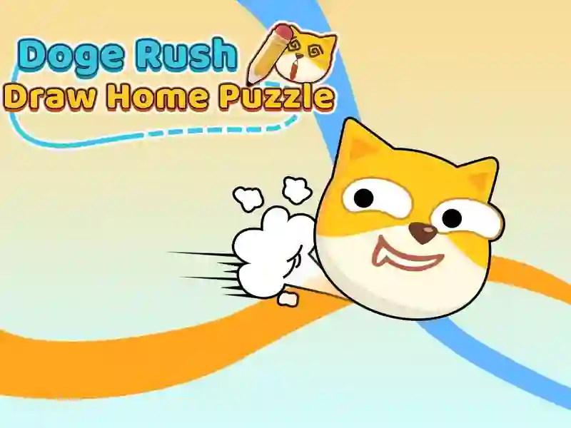 Leikur Doge Rush Draw Home Puzzle á netinu