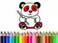 Leikur Aftur í skóla: Panda Litun á netinu Leikur Aftur í skóla: Panda Litun á netinu