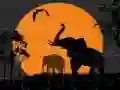 Leikur Fíla Silhouette Jigsaw á netinu Leikur Fíla Silhouette Jigsaw á netinu