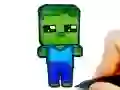Leikur Auðvelt litun fyrir börn Mineblox á netinu