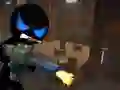 Leikur Stickman Vopnaður morðingi köldu rými á netinu
