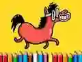 Leikur Aftur í skóla: Pony litabók á netinu Leikur Aftur í skóla: Pony litabók á netinu