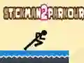 Leikur StickMan Parkour 2 á netinu Leikur StickMan Parkour 2 á netinu
