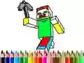 Leikur Til baka í skóla: Minecraft litun á netinu Leikur Til baka í skóla: Minecraft litun á netinu