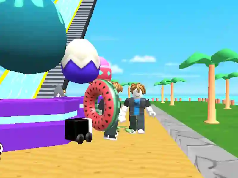 Leikur Obby: Klifraðu og rennibraut á netinu