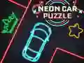 Leikur Neon Bílapuzzle á netinu
