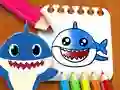 Leikur Baby Shark Lita bók á netinu Leikur Baby Shark Lita bók á netinu