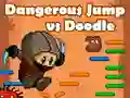 Leikur Hættuleg Hopp vs Doodle Jump á netinu Leikur Hættuleg Hopp vs Doodle Jump á netinu
