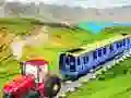 Leikur Keðja traktor draga lest á netinu