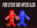 Leikur Reka Steve og Vatn Alex á netinu Leikur Reka Steve og Vatn Alex á netinu
