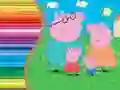 Leikur Litabók fyrir Peppa Gris á netinu Leikur Litabók fyrir Peppa Gris á netinu
