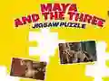 Leikur Maya og Þrjú Puzzles á netinu