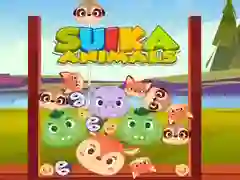 Leikur Suika Dýr á netinu Leikur Suika Dýr á netinu
