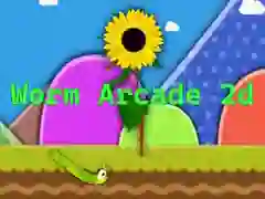 Leikur Worm Arcade 2D á netinu Leikur Worm Arcade 2D á netinu