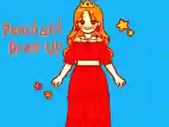 Leikur Blýantur Stúlka Klæðan á netinu