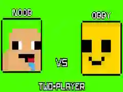 Leikur Noob gegn Obby Tveir Spilarar á netinu