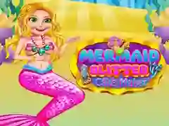 Leikur Mermaid Glittri Köku Pott á netinu