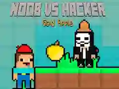 Leikur Noob á móti Hacker Gull Epli á netinu