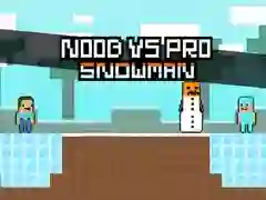 Leikur Noob vs Pro Snjókarl á netinu