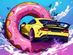 Leikur Stunt Bíl á Þaki á netinu