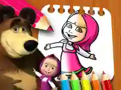 Leikur Litabók Masha og Björninn á netinu