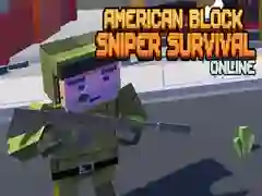 Leikur Ameríski Block Sniper Survival Online á netinu