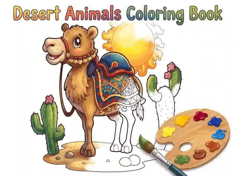 Leikur Desert Animals Coloring Book á netinu
