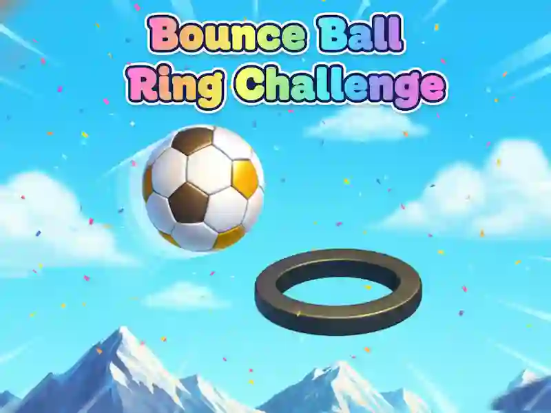 Leikur Bounce Ball Ring Challenge á netinu
