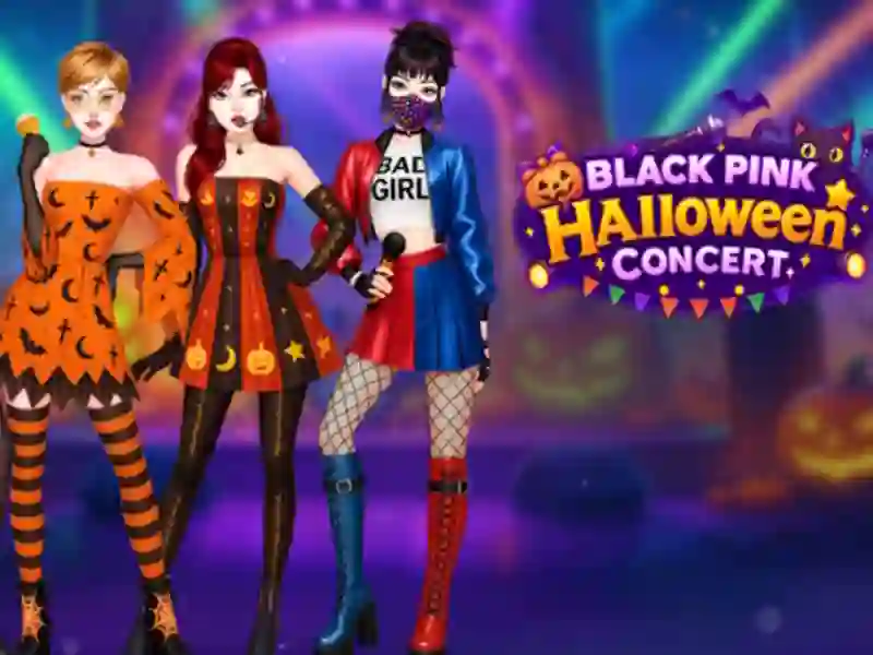 Leikur Black Pink Halloween tónleikar á netinu Leikur Black Pink Halloween tónleikar á netinu