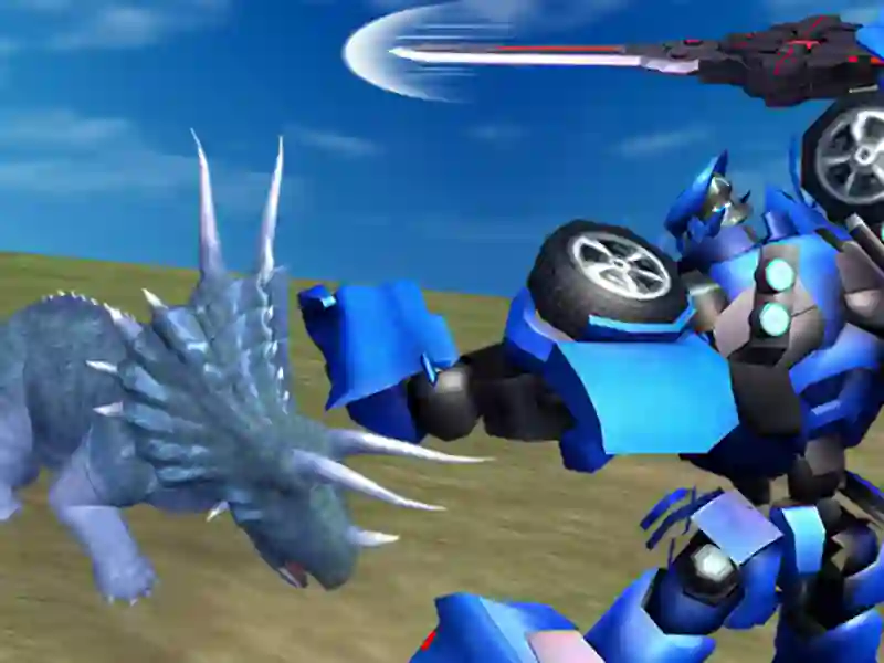 Leikur Jurassic Dinosaur Mech Battle á netinu