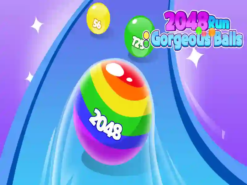 Leikur 2048 hlaupa glæsilegar kúlur á netinu