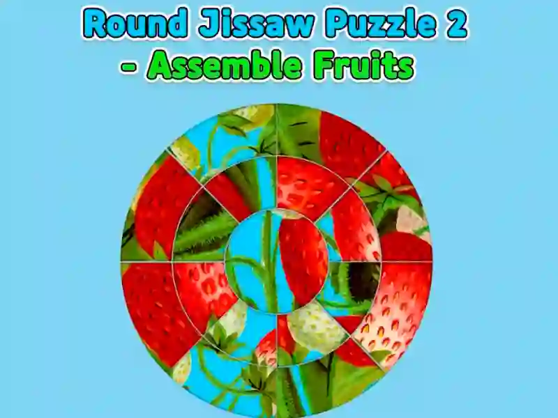 Leikur Round jigsaw Puzzle 2 — Settu saman ávexti á netinu