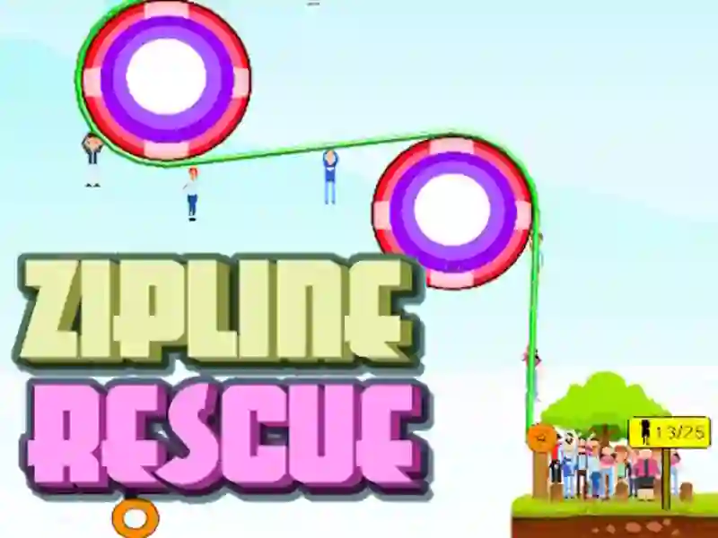 Leikur Zipline People Rescue á netinu Leikur Zipline People Rescue á netinu