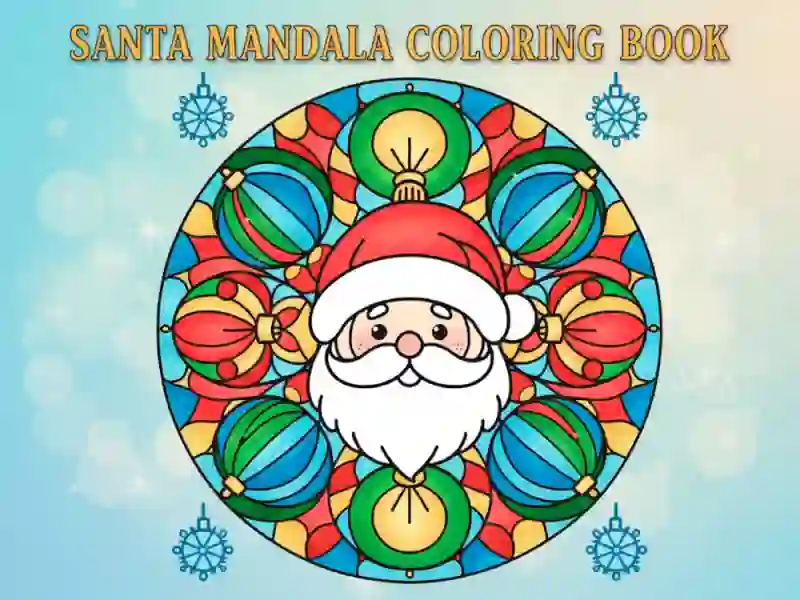 Leikur Santa Mandala litabók á netinu
