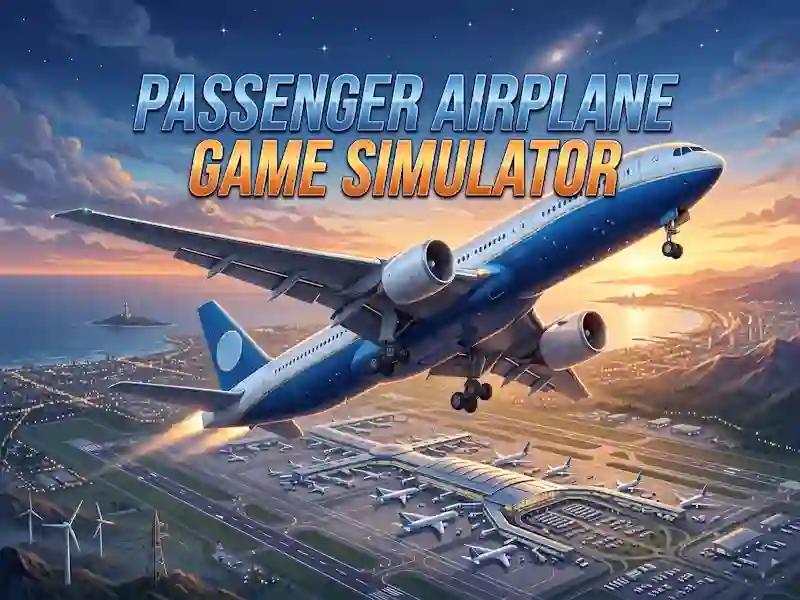 Leikur Passenger Airplane Game Simulator á netinu