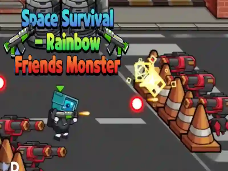 Leikur Space Survival Rainbow Friends Monster á netinu