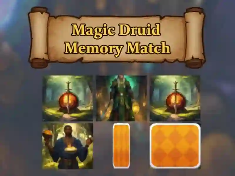Leikur Magic Druid Memory Match á netinu