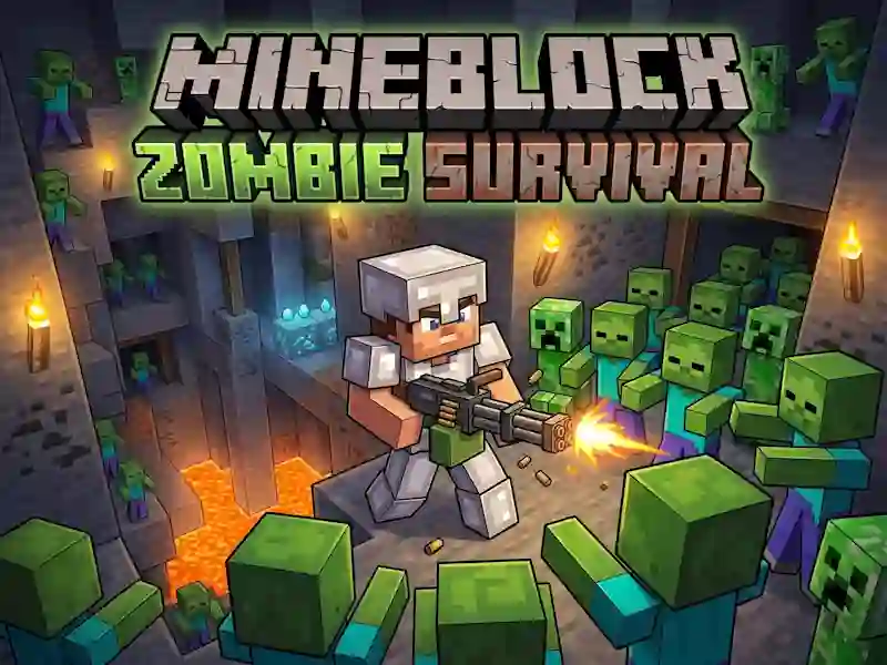 Leikur Mineblock Zombie Survival á netinu