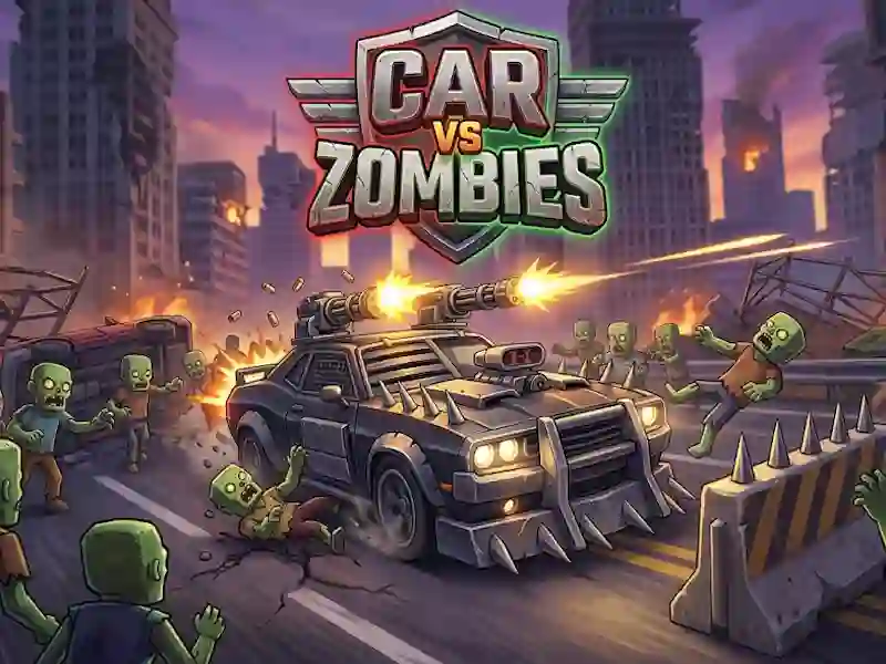 Leikur Car VS Zombies á netinu