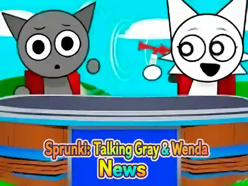 Leikur Sprunki: Talking Grey og Wenda News á netinu